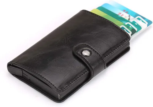 Tarjetero de crédito Slim Wallet Front Pocket Protector Pop Up Design Aluminio hasta 7