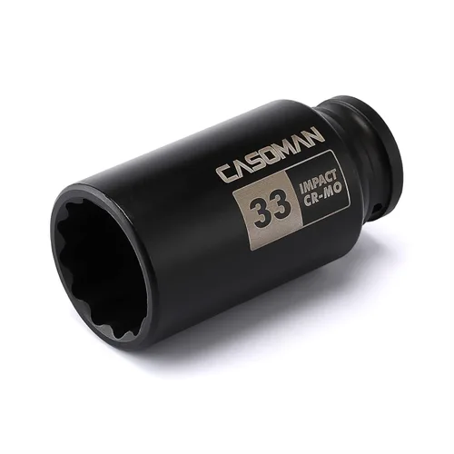Miniatura 15 de CASOMAN Enchufe de impacto de 6 PT de 1/2" x 1.378 in de profundidad, CR-MO, 1/2 pulgada de transmisión de 6 puntos para una fácil extracción