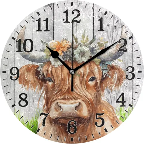 Miniatura 21 de JUNZAN Reloj de bañera con vino romántico espumoso y velas, reloj de pared silencioso de 10 pulgadas, pequeño reloj redondo, decoración de cocina