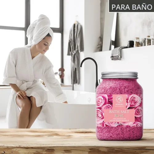Miniatura 6 de Sales de baño de rosas de 46 onzas, aceite de palisandro natural y extracto de rosa, lo mejor para relajarse - Buen sueño - Belleza - Bañarse