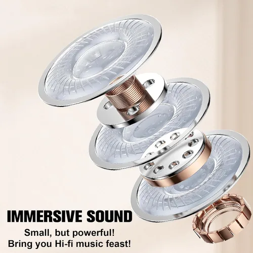 Miniatura 5 de Auriculares inalámbricos Bluetooth pequeños invisibles en el oído ENC con cancelación de ruido, auriculares suaves micro auriculares para orejas más