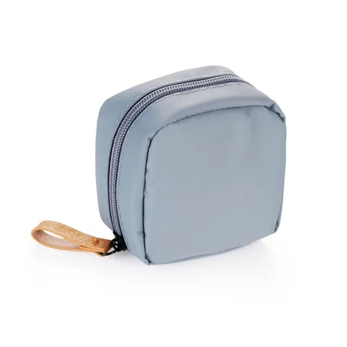 Miniatura 13 de Bolsa de cosméticos media luna Hekyip, neceser de maquillaje para viajes, neceser impermeable portátil para niñas y mujeres, pequeña (TODO NEGRO)