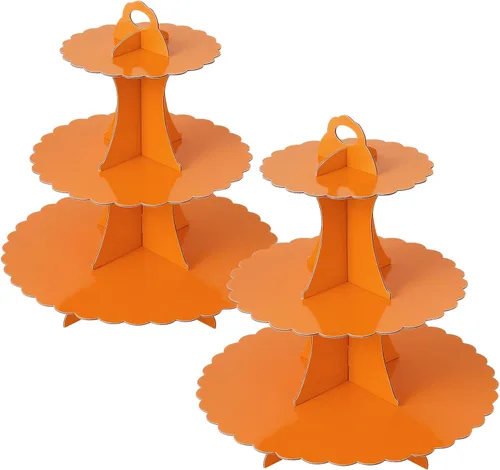 Miniatura 23 de Soleebee Soporte para Cupcakes de 3 Niveles, Torre de Cupcakes de Cartón, Torre de Soporte para Pasteles de Postre para Decoración de Cumpleaños