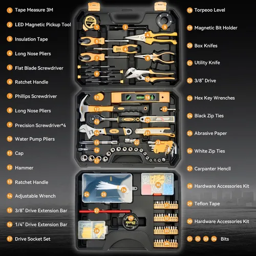 Miniatura 6 de KOOPOOL 159 Piece Tool Set (Three-layer)