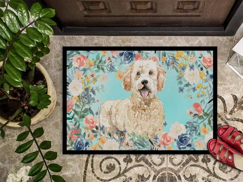 Miniatura 3 de Caroline's Treasures CK3426JMAT Goldendoodle - Tapete para puerta delantera, 24 x 36 pulgadas, para interiores y exteriores, para entrada