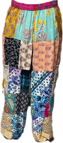 Miniatura 3 de Unisex Hecho A Mano Boho Hippie Aladdin Alibaba Harem Yoga Pantalones Multicolor Talla única, Multi