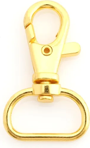 Miniatura 3 de CRAFTMEMORE Ganchos de presión de gatillo de 3/4 de pulgada, clásicos giratorios de langosta con cierre de pinza para bolso, 20 unidades, CSPS Dorado