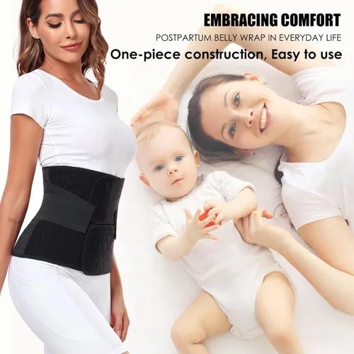Miniatura 5 de MAMODY Banda posparto para el vientre, faja abdominal posparto, faja abdominal poscirugía, cinturón de apoyo para recuperación después