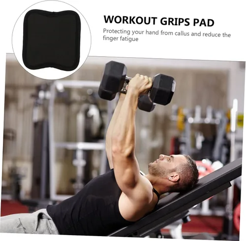 Miniatura 7 de BESPORTBLE 2 pares de almohadillas de mano para hombre, almohadilla de agarre de mano desnuda, accesorios de gimnasio para hombre, guantes de mano