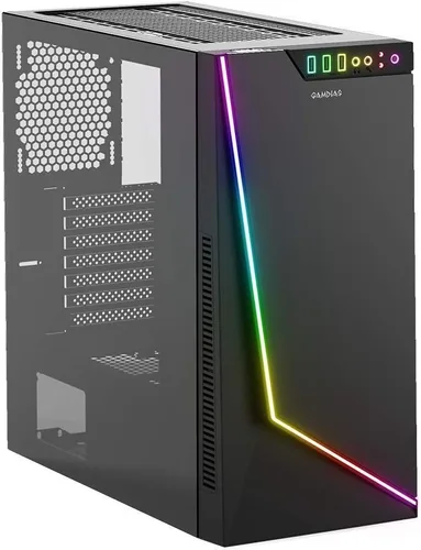 Miniatura 10 de GAMDIAS Caja de Computadora ATX de Torre Media Blanca con Vidrio Templado, Caja para PC de Juegos Soporta Dual 360mm AIO/Radiador, Ventiladores
