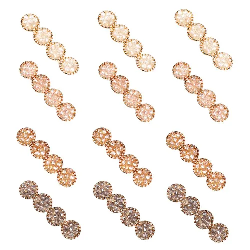 Miniatura 8 de 14 piezas de pinzas para el pelo de color puro Bobby pins de acetato, horquillas, accesorios para el cabello, pinzas para el cabello geométricas