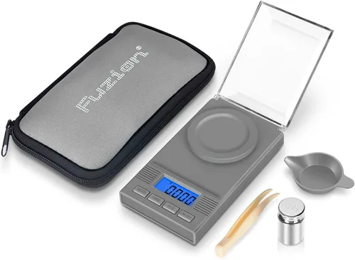 Miniatura 10 de Fuzion - Balanza de miligramos 50 g x 0,001 g, balanza de mg con diseño 9 en 1 - balanza micro, balanza de polvo para recarga con estuche portátil