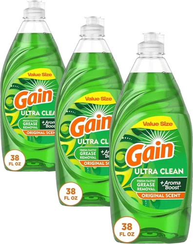Miniatura 8 de Gain Ultra - Jabón líquido para lavavajillas, aroma original, 38 fl oz