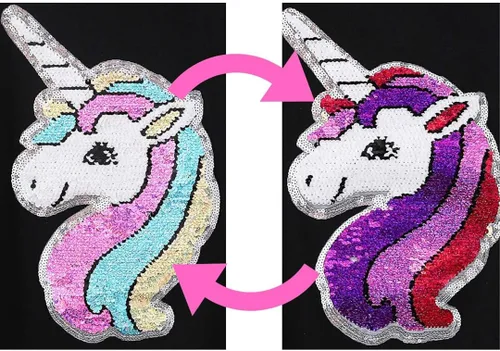 Miniatura 2 de HH Family Vestido de lentejuelas para niñas, vestido de unicornio sirena arco iris casual con vuelo, Arco iris