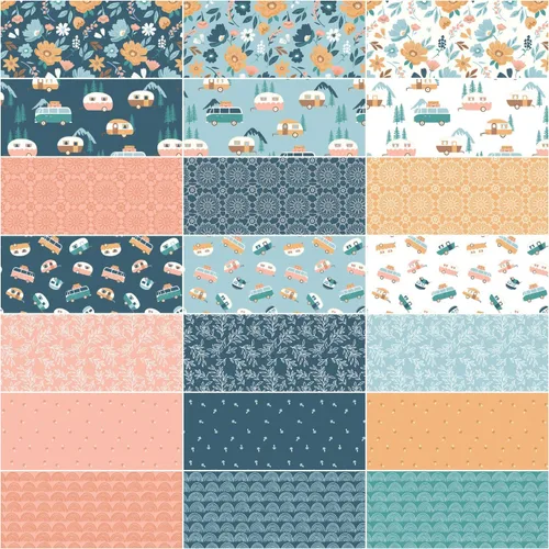 Miniatura 2 de Dani Mogstad Live, Love, Glamp 21 Fat Quarters Riley Blake Designs FQ-13500-21