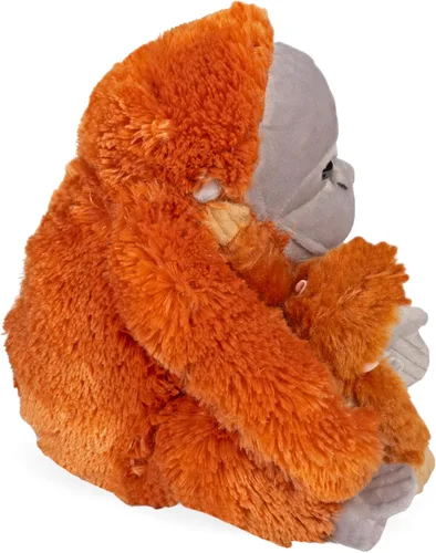 Miniatura 5 de Wild Republic Peluche de orangután de mamá y bebé, juguete de peluche, regalos para niños, animales de zoológico, 12 pulgadas