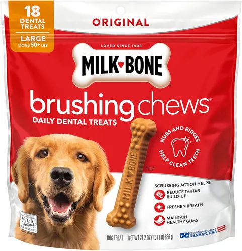 Miniatura 10 de Milk-Bone Original Masticables para Cepillar, 35 Golosinas Dentales Diarias para Perros de Tamaño Pequeño/Mediano, Acción de Frotamiento Ayuda a