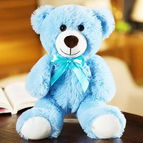 Miniatura 2 de Oso de peluche, juguete de peluche de 12 pulgadas, regalo de cumpleaños, día de San Valentín, Navidad para niños, niñas, amigos (azul)