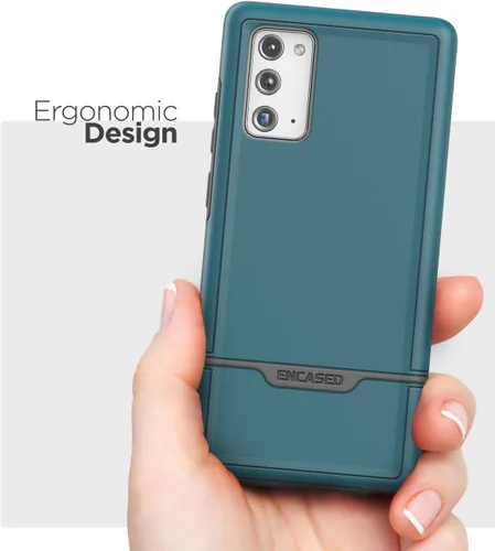 Miniatura 4 de ENCASED Funda resistente para Galaxy Note 20 (2020 Rebel Armor) de grado militar, cubierta protectora resistente (Samsung Note 20), azul turquesa