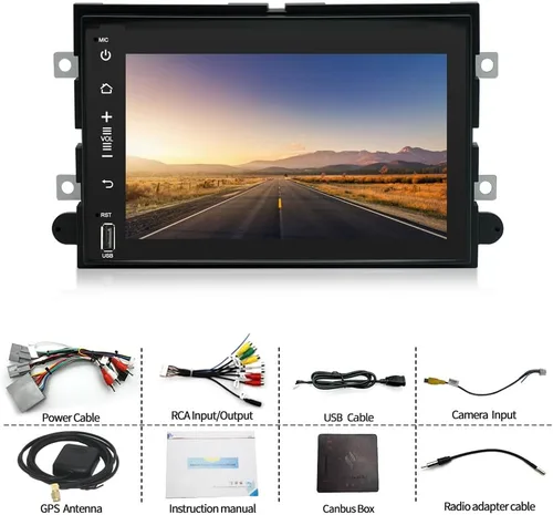 Miniatura 7 de Radio de coche Android para Ford F150 F250 F350 2004-2014 con Apple Carplay Android Auto, pantalla táctil estéreo de 7 pulgadas para F-150