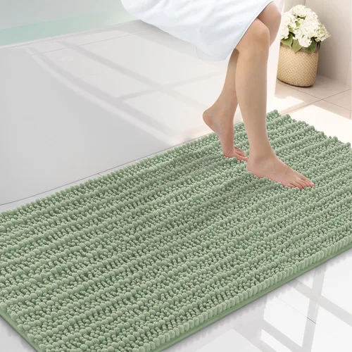 Miniatura 128 de Smiry Alfombras de Baño 24x16 pulgadas, Alfombras de Baño de Chenilla Extra Suaves y Absorbentes, Respaldo de Goma Antideslizante, Lavable a Máquina