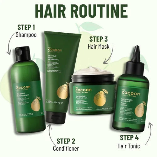 Miniatura 7 de Cocoon Original Viet Nam Pomelo Mascarilla capilar para cabello seco y dañado, tratamiento capilar acondicionador profundo con aceite esencial
