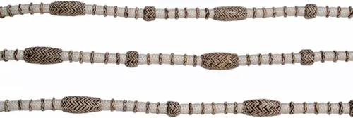 Miniatura 2 de Cuerda de nailon blanco con nudos marrones cuero crudo para caballo trenzado a mano Romal Romel Riendas Ranch Cuerda/cuerda Reins8.5 pies, 52 pies
