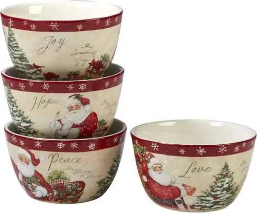 Miniatura 6 de Certified International 89127 Holiday Wishes - Juego de vajilla de 16 piezas, tamaño único, multicolor