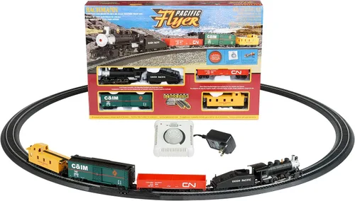 Miniatura 5 de Bachmann Trains - Juego de tren eléctrico Pacific Flyer listo para usar - escala HO