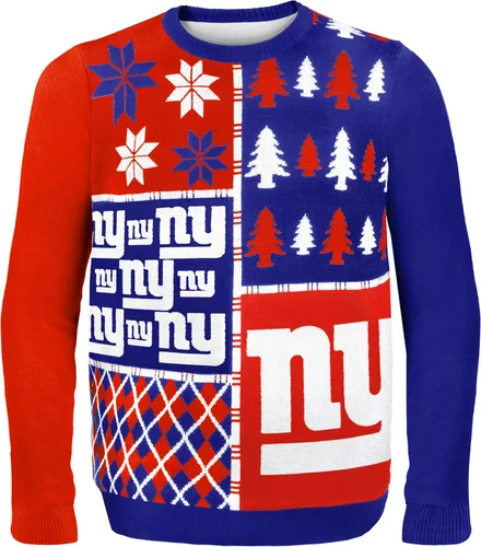 Miniatura 17 de FOCO NFL Unisex-Adult NFL Busy Block Ugly Sweater Bloque ocupado