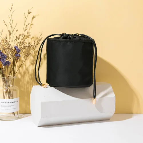 Miniatura 5 de Organizador de bolso alto para mujer, de lona, redondo, organizador de bolso, bolso organizador redondo para cosméticos, bolsa de maquillaje