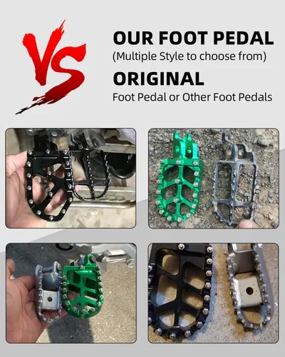 Miniatura 2 de JFG RACING Estribos para motos de cross, reposapiés para Dirt Bike Pedales para KX250F 06-18/KX250 19-22/KX450F 07-18/KX450 19-23/KLX450R Negro