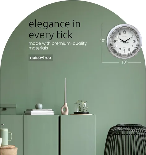Miniatura 2 de Reloj redondo de pared Kiera Grace Aster, 10 pulgadas