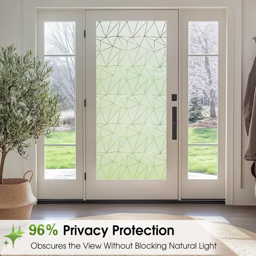 Miniatura 2 de Coavas Película de privacidad para ventana, adhesivo estático de vidrio esmerilado, decorativo para cubierta de puerta de baño, adhesivo para Puro