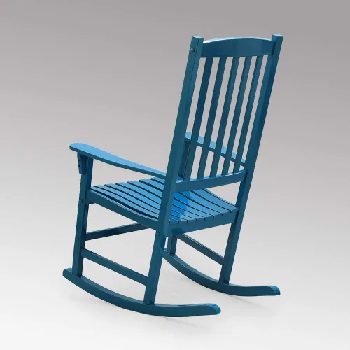Miniatura 6 de Cambridge Casual Mecedora Bentley de madera maciza para porche, color azul celeste Azul (Celestial Blue)