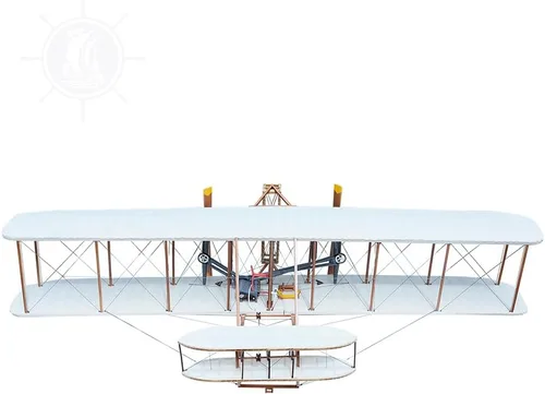 Miniatura 8 de Old Modern Handicrafts 1903 Wright Brother Flyer - Escala 1:10 - Modelo de avión - Modelo de avión de madera de calidad de museo para el hogar