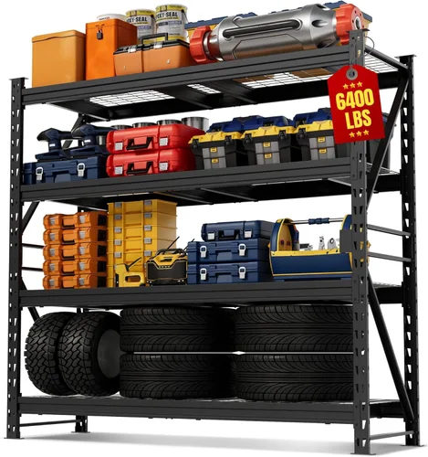 Miniatura 8 de WORKPRO Estantería de almacenamiento de metal de 5 niveles, 48 pulgadas de ancho x 24 pulgadas de profundidad x 72 pulgadas de alto, estante
