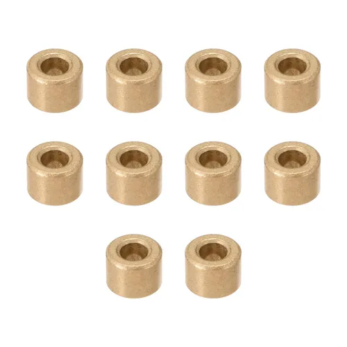 uxcell Manga de rodamiento 0.157 in Diámetro x 0.315 in OD x 0.236 in Longitud Bujes de bronce sinterizado autolubricantes 10pcs