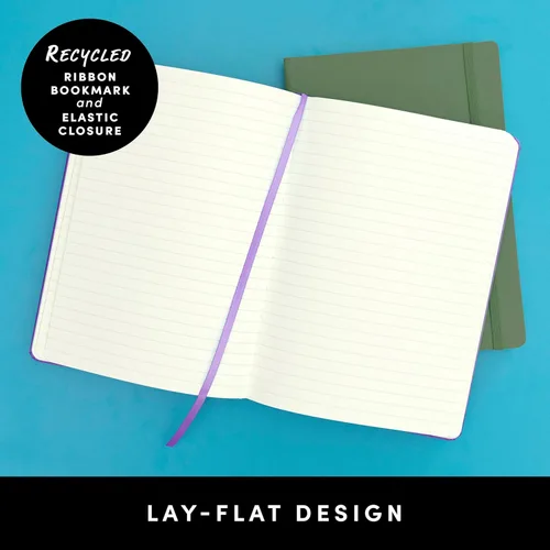 Miniatura 3 de PAPERAGE - Libreta de rayas con líneas recicladas, (color negro), 160 páginas, tamaño mediano de 5.6 x 8 pulgadas - papel grueso de 100 g/m²