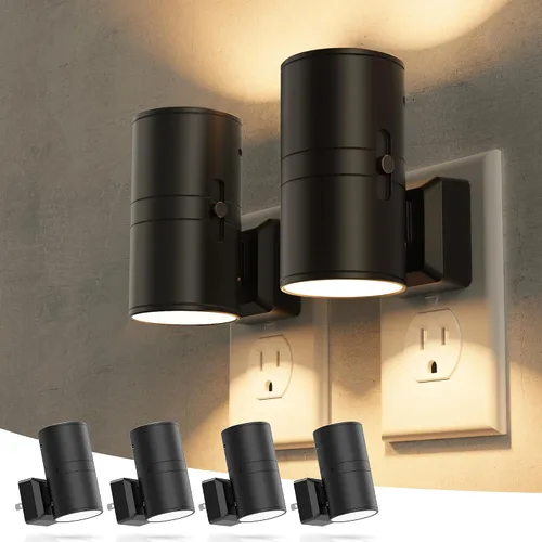 Miniatura 27 de Briignite - Luces nocturnas led enchufables, 3CCT, sensor de anochecer a amanecer, de 3000 K, regulable para pasillo, dormitorio, escalera, paquete