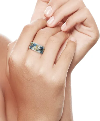 Miniatura 4 de Santuzza Anillo de libélula chapado en oro de 14 quilates con circonita cúbica 925 anillo de mariposa