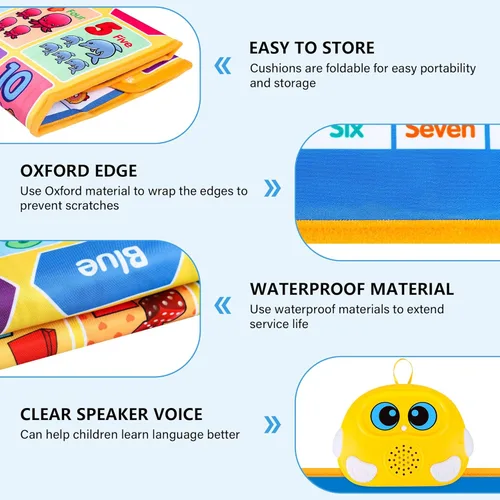 Miniatura 3 de Tabla electrónica de pared del alfabeto, ABC hablante, 123s, póster musical, juguetes de aprendizaje para niños pequeños de 1 a 3 años, juguete