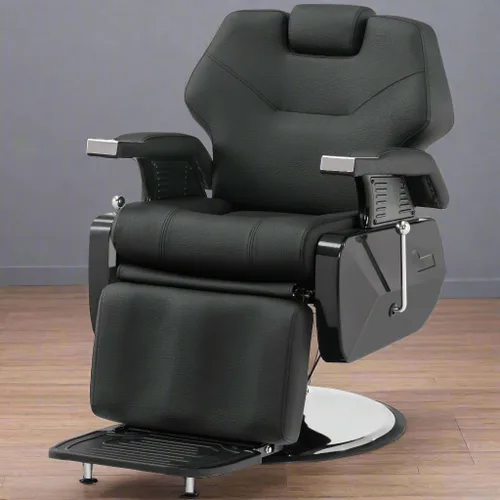 Miniatura 2 de BarberPub Silla de peluquería reclinable hidráulica resistente clásica moderna y resistente, multiusos para salón de belleza, spa, barbería,