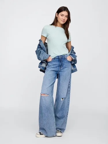 Miniatura 3 de Gap Top de punto acanalado sólido para mujer