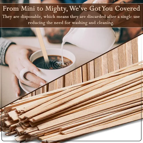 Miniatura 8 de Agitadores de café de madera de 5.5" - Caja de 3,000ct