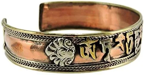Miniatura 3 de Pulsera de yoga tibetana hecha a mano con tres metales