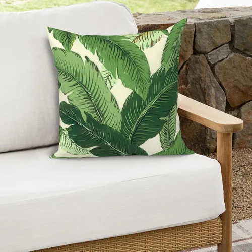 Miniatura 653 de Juego de 2 almohadas para exteriores de 16 x 16 pulgadas, repelentes al agua con interiores, para muebles de patio, hogar, jardín, geometría bohemia