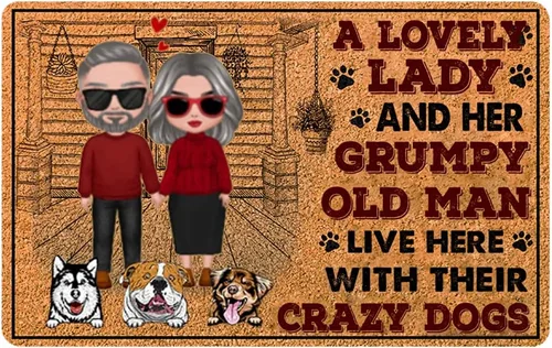 Miniatura 19 de Felpudo personalizado con texto en inglés "You and Me and The Fur Babys", regalo de cumpleaños para esposa, marido, regalo para perro, papá, perro