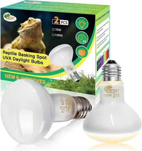 Miniatura 7 de Paquete de 2 bombillas incandescentes de luz solar simulada de 75 W para dragones barbudos, geckos, iguanas, lagartos, anfibios y mascotas pequeñas