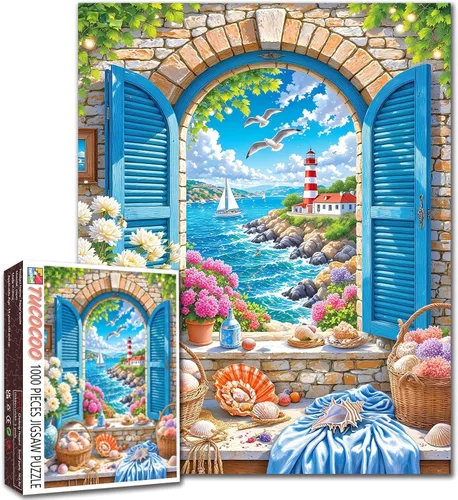 Miniatura 10 de Christal - Rompecabezas de 1000 piezas con diseño de iris blanco para adultos, con fondo celta, rompecabezas de 27 x 20 pulgadas, coloridos